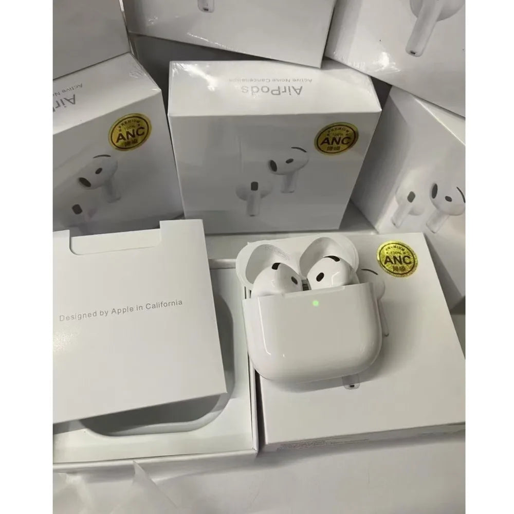 Airpods Pro 2 3 4 Wireless Bluetooth Earbuds Active Noise Cancellation Transparency Spatial Audio USB-C Charging Case for